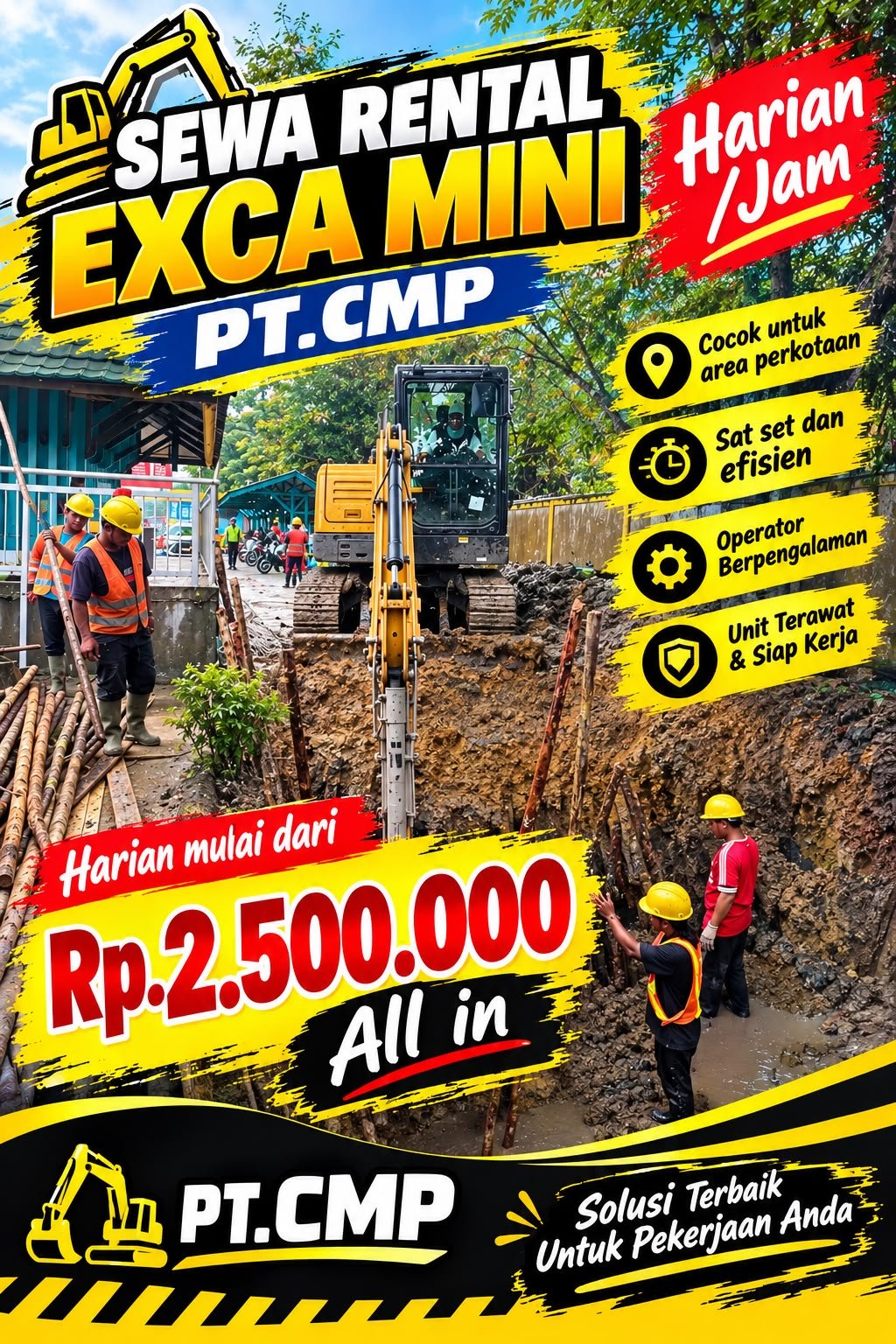 Rental Excavator Mini Pontianak